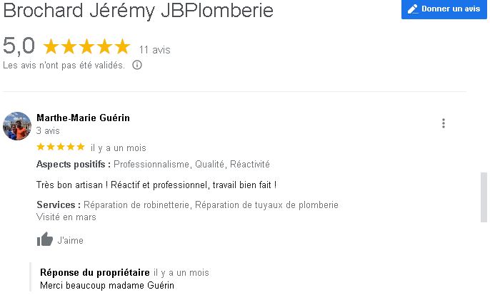 plombier bayeux avis clients